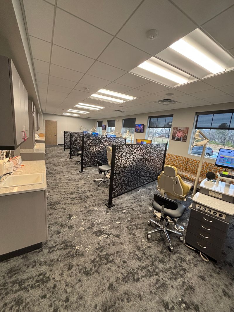 Nth Degree Orthodontics Gaffney office interior with dental chairs and treatment areas.